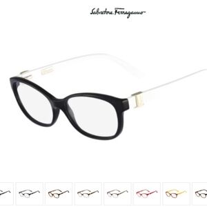 Salvatore Ferragamo SF2648 Glasses Frames Black Ivory Unisex Pre-owned